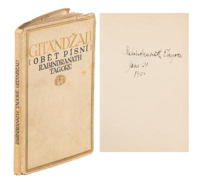 Lot #1513 Rabindranath Tagore Signed Book - Image 1