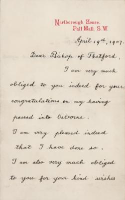 Lot #1109 King Edward VIII Autograph Letter Signed - Image 1
