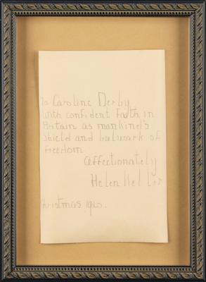 Lot #1179 Helen Keller Autograph Note Signed - Image 2