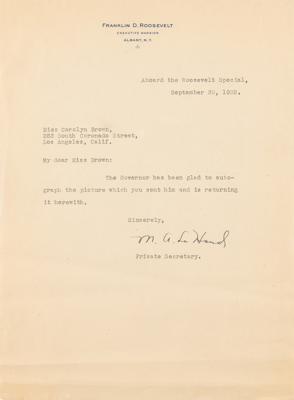 Lot #1013 Franklin D. Roosevelt Signed Sketch - Image 4
