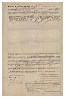 Lot #1091 John D. Rockefeller Twice-Signed Document - Image 1