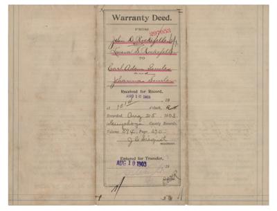 Lot #1091 John D. Rockefeller Twice-Signed Document - Image 2