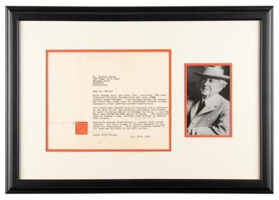Lot #1302 Frank Lloyd Wright: Frank Lloyd Wright on skyscrapers and the 