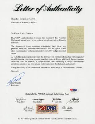 Lot #1083 Florence Nightingale Partial Autograph Letter Signed - Image 3