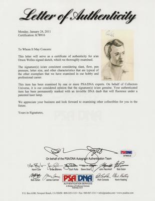 Lot #1779 Orson Welles Signed Sketch - Image 2