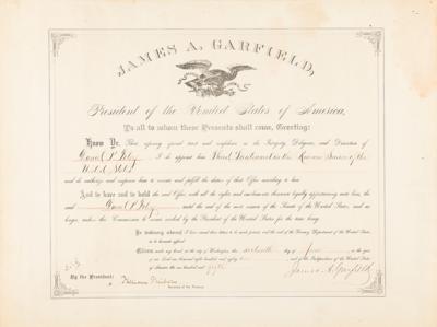 Lot #1008 James A. Garfield Document Signed as President - Image 1