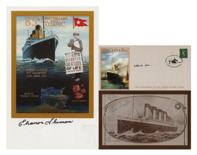 Lot #1225 Titanic: Millvina Dean, Eva Hart, and Eleanor Shuman (3) Signed Items - Image 1