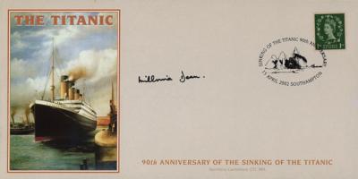 Lot #1225 Titanic: Millvina Dean, Eva Hart, and Eleanor Shuman (3) Signed Items - Image 2
