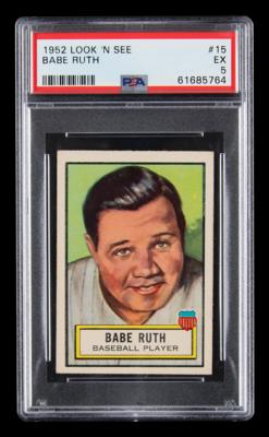Lot #1785 1952 Topps Look 'N See #15 Babe Ruth PSA EX 5 Baseball Card - Image 1