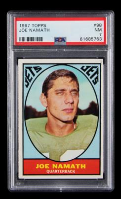 Lot #1840 1967 Topps #98 Joe Namath PSA NM 7 - Image 1