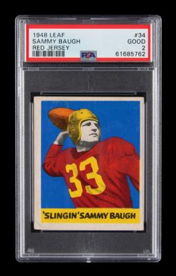 Lot #1822 1948 Leaf #34 Sammy Baugh PSA GOOD 2 - Image 1