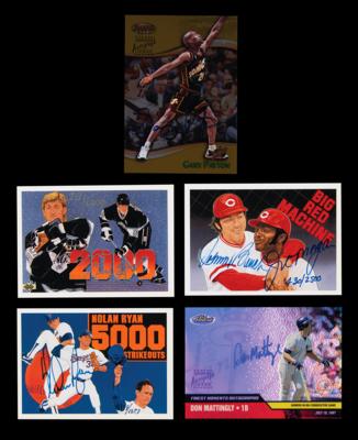 Lot #1916 All-Stars and Hall of Famers (5) Signed Sports Cards Group Lot - Image 1