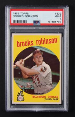 Lot #1789 1959 Topps #439 Brooks Robinson PSA MINT 9 Baseball Card - Image 1