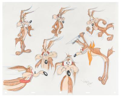 Lot #1480 Wile E. Coyote color model drawing by