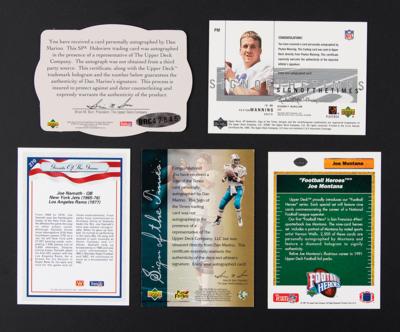 Lot #1959 Hall of Fame Quarterbacks (5) Signed Football Cards - Image 2