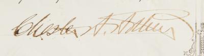 Lot #1009 Chester A. Arthur Document Signed as President - Image 2