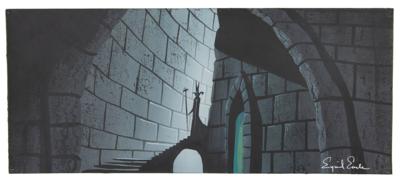 Lot #1394 Eyvind Earle concept painting of Maleficent from Sleeping Beauty - Image 1