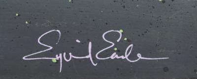 Lot #1393 Eyvind Earle concept painting of Lady, Tramp, Tony, and Joe from Lady and the Tramp: Large and impressive Eyvind Earle concept painting for Lady and the Tramp's beloved 'Bella Notte' scene - Image 3