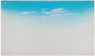 Lot #1387 Rooftops and marketplace production master background painting and layout drawing from Cinderella II: Dreams Come True - Image 3