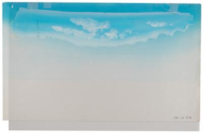 Lot #1387 Rooftops and marketplace production master background painting and layout drawing from Cinderella II: Dreams Come True - Image 4