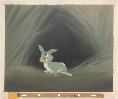 Lot #1360 Thumper production cel and master background set-up from Bambi - Image 1