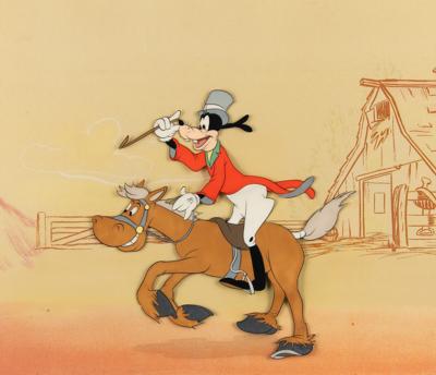 Lot #1359 Goofy and Percy production cel from How to Ride a Horse Production Cel - Image 1