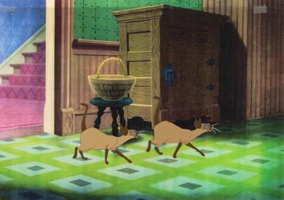 Lot #1371 Si and Am production cels from Lady and the Tramp - Image 1