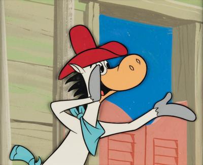 Lot #1486 Quick Draw McGraw production cel and production background from The Quick Draw McGraw Show - Image 1