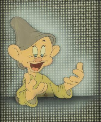 Lot #1333 Dopey production cel from Snow White and the Seven Dwarfs Production Cel - Image 1