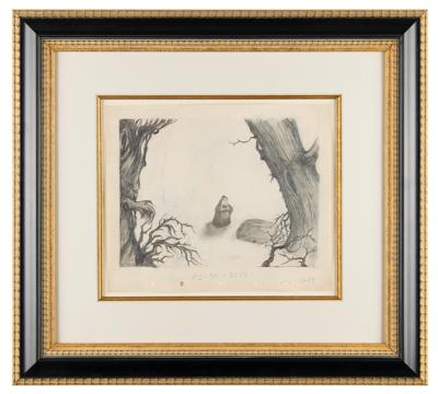 Lot #1327 Ferdinand Horvath concept production layout drawing of the Wicked Witch from Snow White and the Seven Dwarfs Concept Production Layout Drawing - Image 2