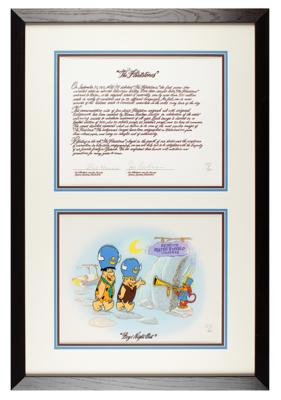 Lot #1488 Bill Hanna and Joe Barbera signed limited edition serigraph cel display entitled 'Boys' Night Out' - Image 1