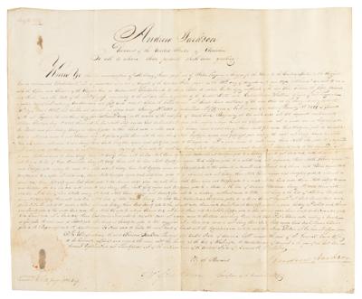 Lot #1004 Andrew Jackson Document Signed as President - Image 1