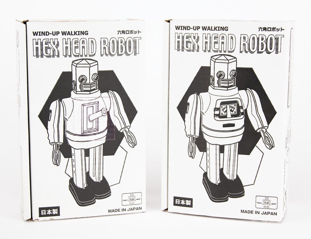 Lot of (2) Hex Head Robots by Metal House from the collection of