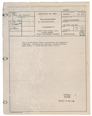 Lot #90 Space Shuttle Program Requirements Document by Rockwell - Image 1