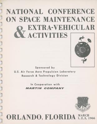 Lot #59 National Conference on Space Maintenance & Extra-Vehicular Activities Report - Image 1