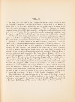 Lot #286 Harvard Mark I Operation Manual - Image 3