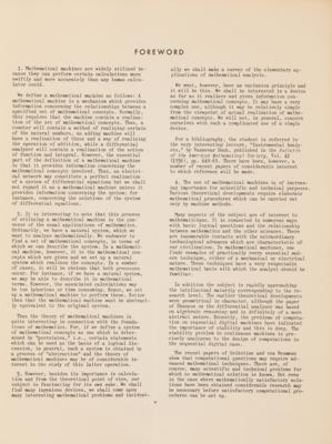 Lot #288 The Theory of Mathematical Machines by Francis J. Murray - Image 2