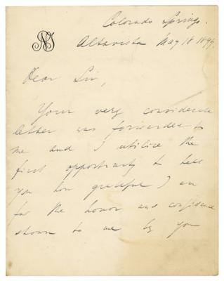 Lot #273 Nikola Tesla Autograph Letter Signed - Image 1