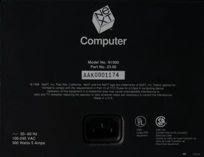 Lot #296 NeXT Computer 1988 Early Production Model with Original Monitor, Laser Printer, and Package Material - Image 4
