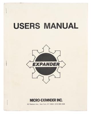 Lot #285 Lee Felsenstein's Expander User's Manual - Image 1