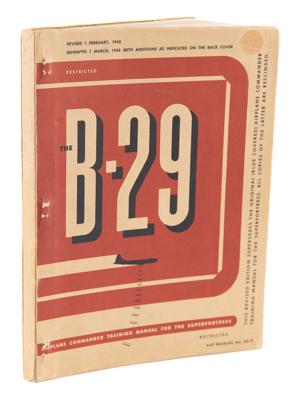 Lot #140 Boeing B-29 Superfortress Airplane Commander Training Manual - Image 1