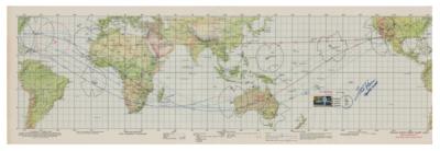 Lot #78 Fred Haise Signed Apollo 13 Earth Orbit Chart - Image 1