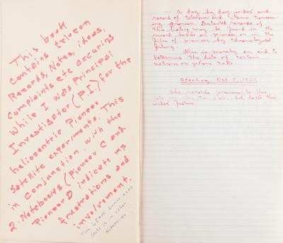 Lot #19 Otto Berg's Pioneer 8 and 9 Experiment Archive - Image 12