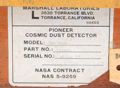 Lot #19 Otto Berg's Pioneer 8 and 9 Experiment Archive - Image 7