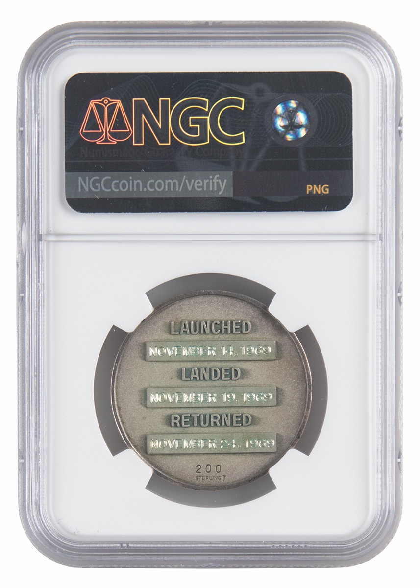 Lot #76 Rusty Schweickart's Apollo 12 Flown Robbins Medallion - Image 2