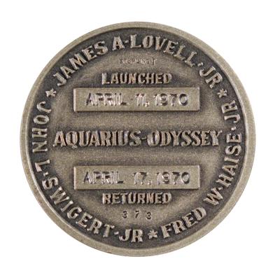 Lot #77 Charles Conrad's Apollo 13 Flown Robbins Medallion - Image 4