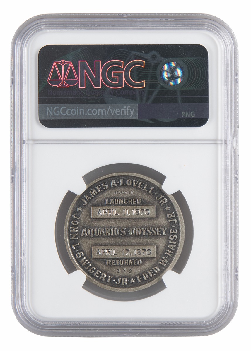 Lot #77 Charles Conrad's Apollo 13 Flown Robbins Medallion - Image 2