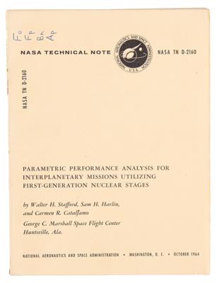 Lot #118 NASA Technical Note: Nuclear Performance Analysis for Interplanetary Missions - Image 1