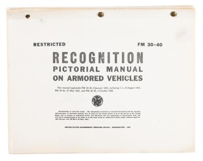 Lot #153 World War II: Recognition Pictorial Manual on Armored Vehicles - Image 1