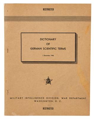 Lot #151 World War II: Dictionary of German Scientific Terms - Image 1